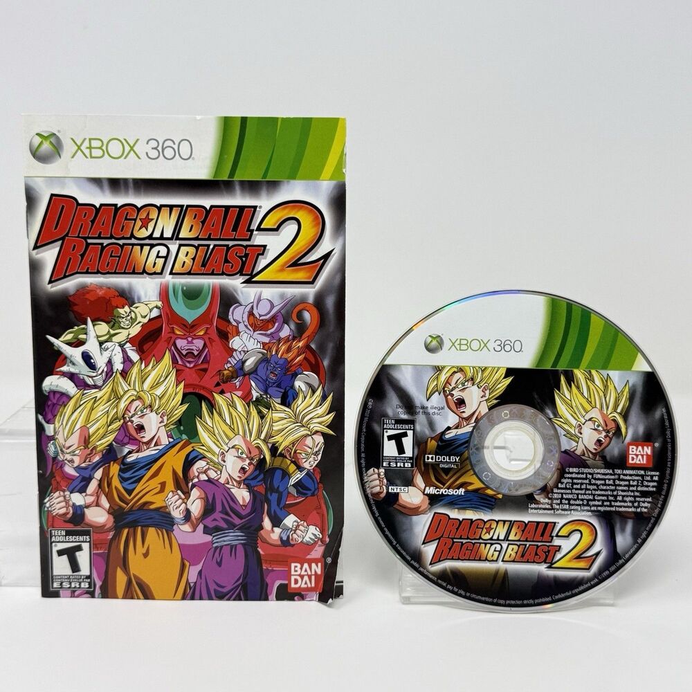 Dragon Ball Raging Blast 2 Microsoft Xbox 360 Disc Manual Only Tested